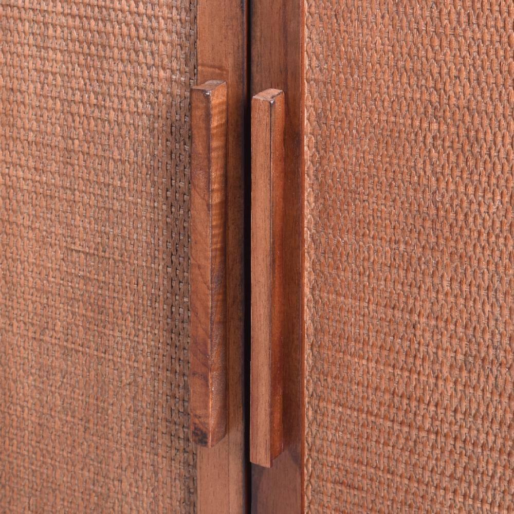 Hopper Studio Hopper Studio Delancey Solid Wood 2-Door Rattan Cabinet, Stylish Accent Piece