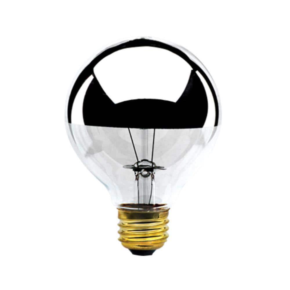 100-Watt Warm White Half Chrome Decorative Incandescent Bulb Pack