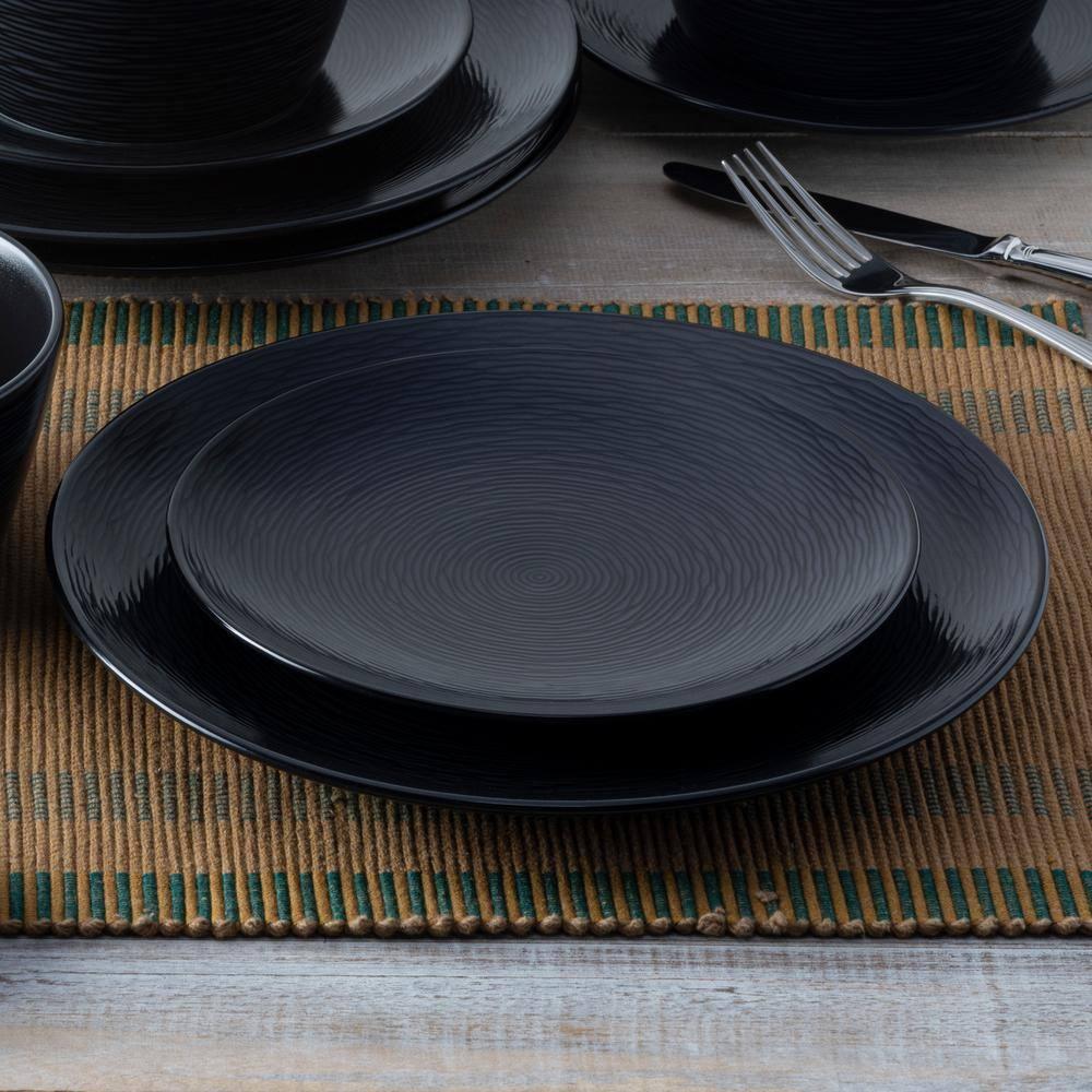 Noritake Colorscapes Swirl 12-Piece Coupe Dinnerware Set, Service For 4