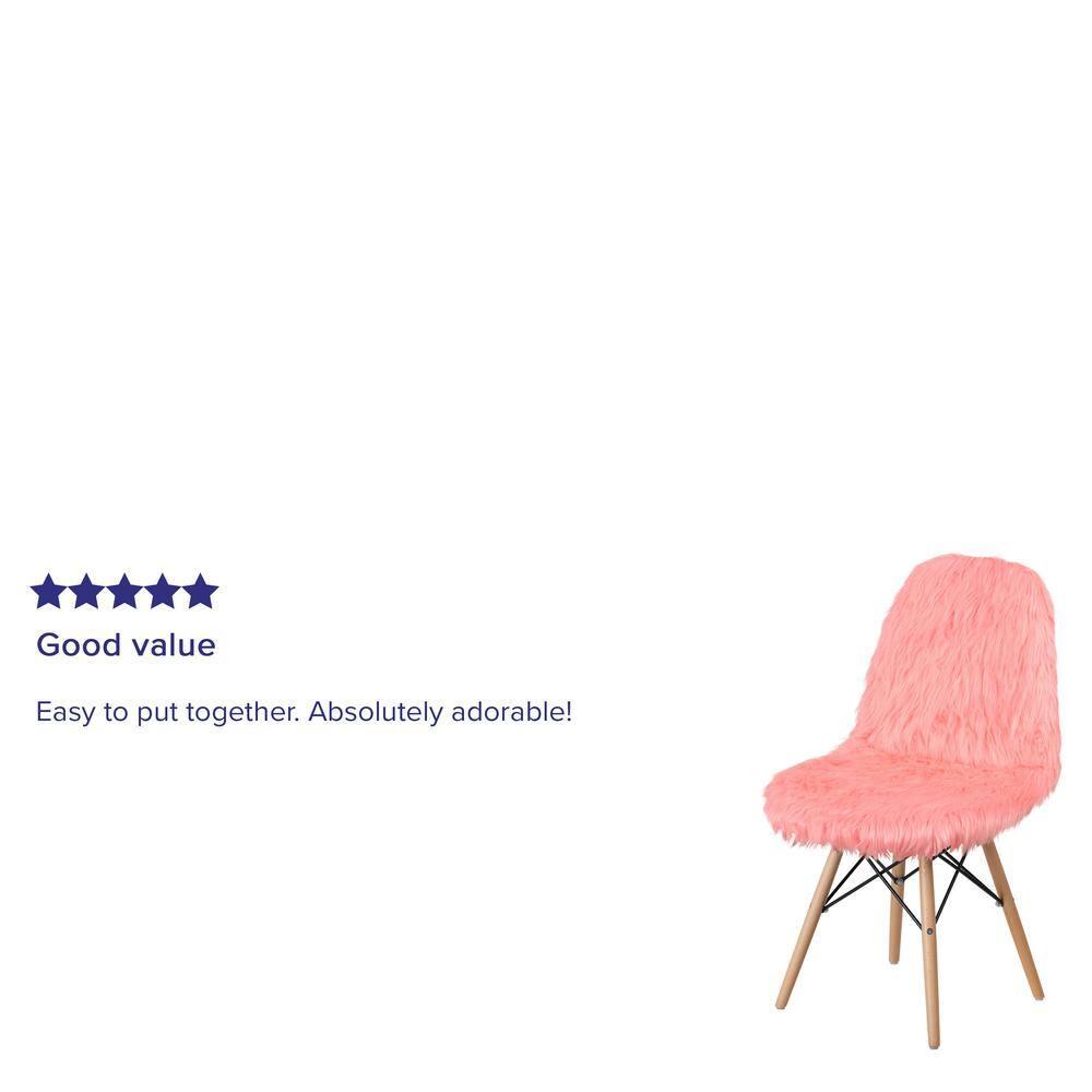 Flash Furniture Shaggy Dog Hermosa Pink Accent Chair