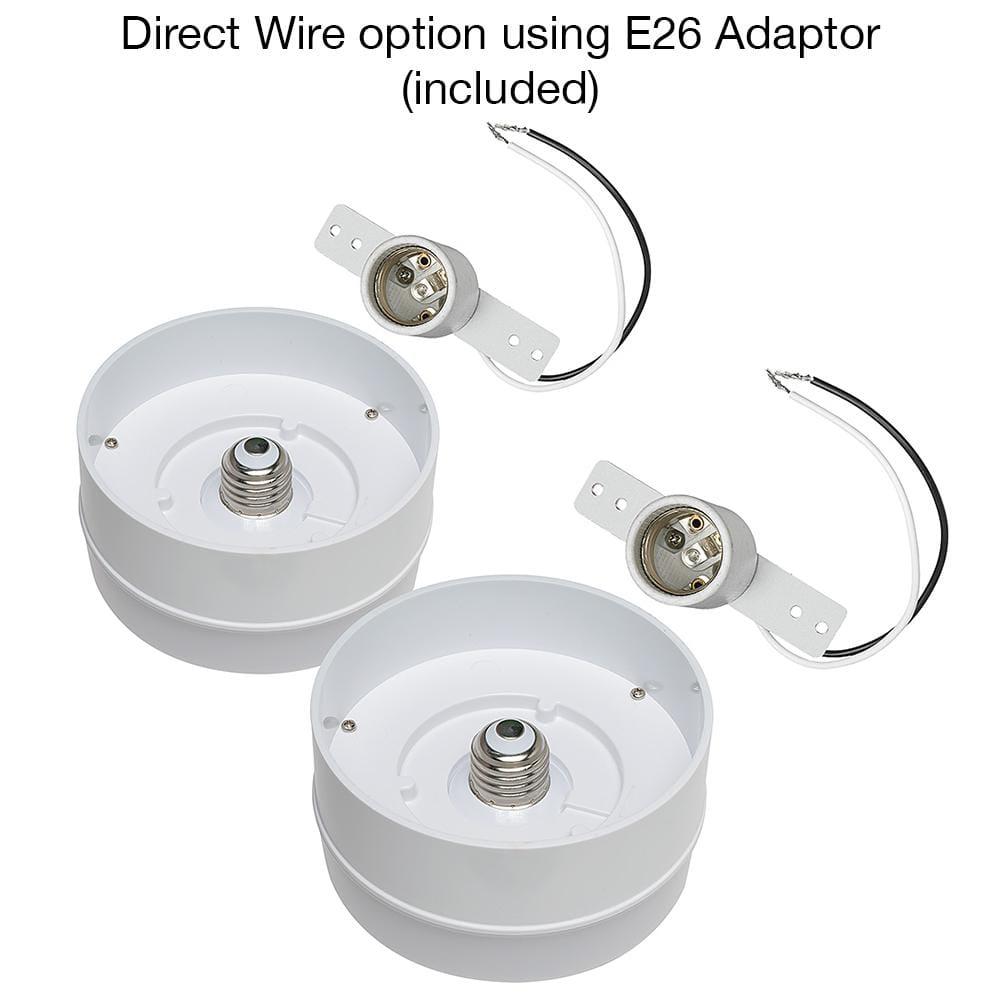 Commercial Electric 2 Pack 5" 50 Watt Equivalent White Integrated LED Flushmount