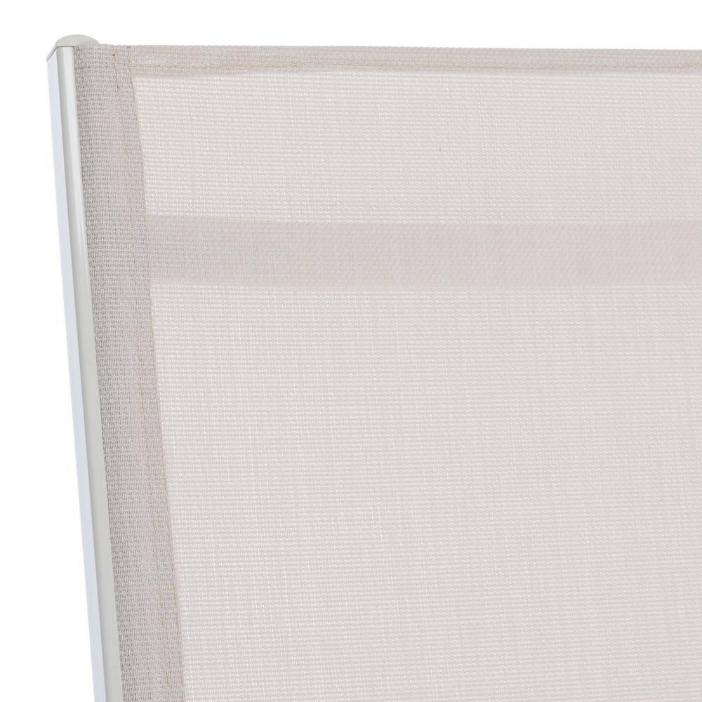 Fionne Sunlounger - Outdoor - PAT9038 - White/Beige -Safavieh