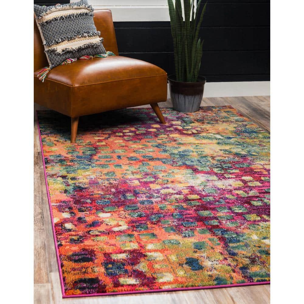 Unique Loom 5' 1 x 8' 0 Jardin Ivy Multi Area Rug