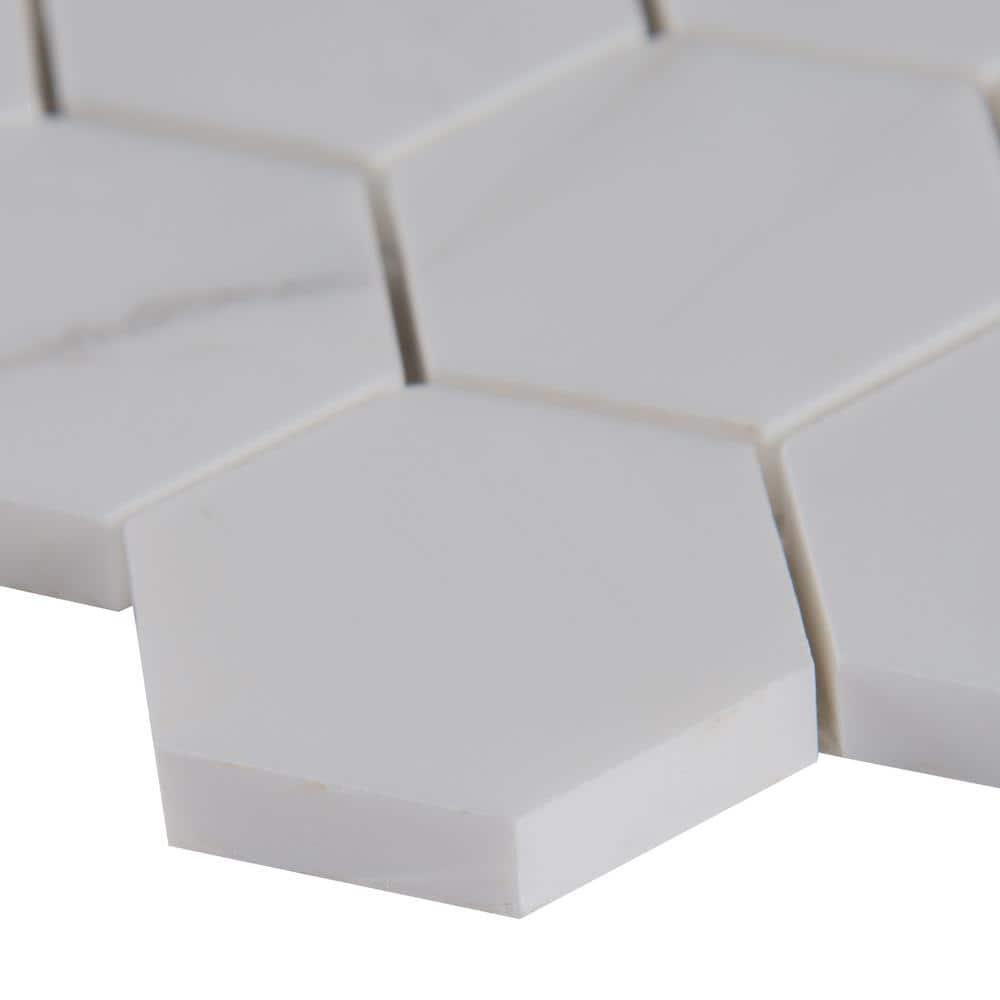 Bianco Dolomite 2" x 2" Marble Mosaic Tile in White