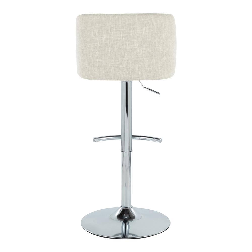 Swivel Upholstered Adjustable Height Counter Stool with Metal Frame