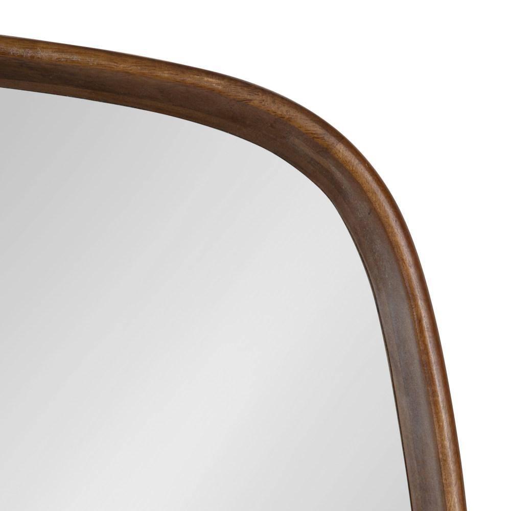 Kate and Laurel Prema Framed Wall Mirror, 20x30, Walnut Brown