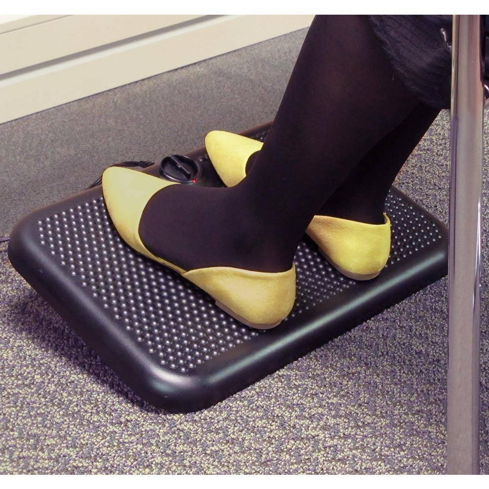 Indus Tool Toasty Toes Heated Footrest Black 90W TT: Adjustable Radiant Foot Warmer, Ceramic Element, Indoor Use
