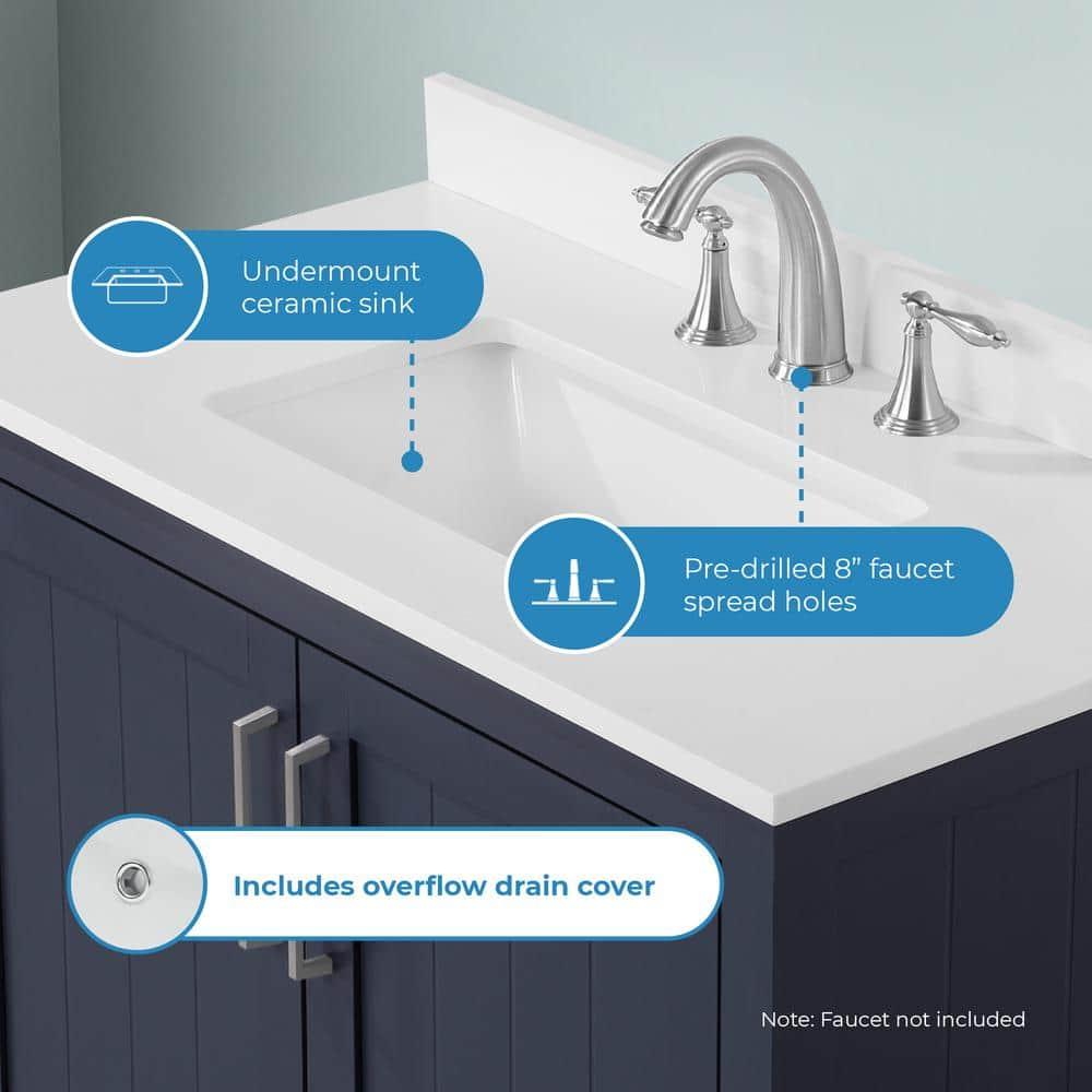 Ove Decors OVE Decors Kansas 36" Single Bathroom Vanity, in Midnight Blue Finish