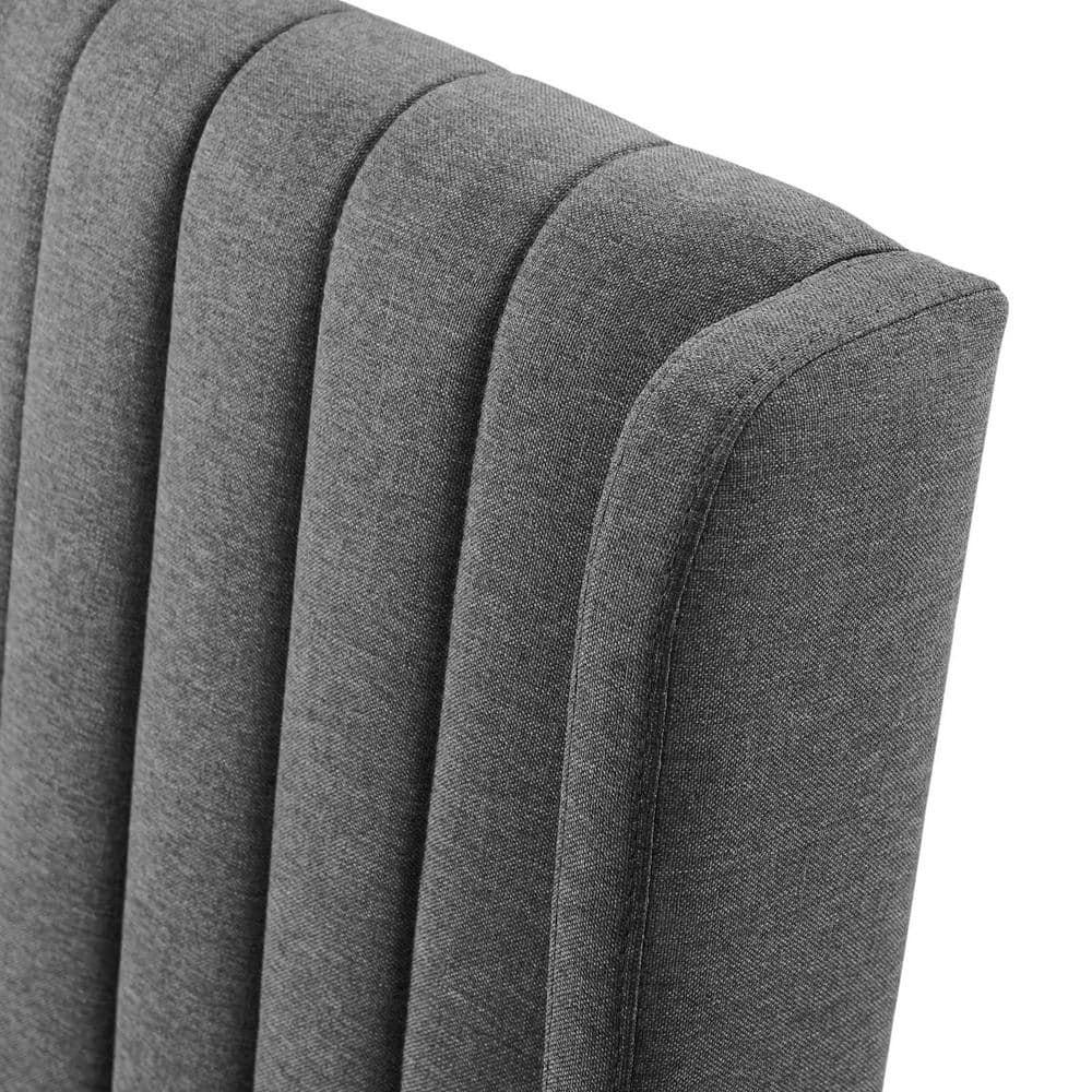 Modway Renew Parsons Fabric Dining Side Chairs - Set of 2 in Gray