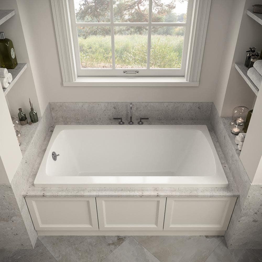 60'' x 32'' Acrylic Soaking Drop-In Bathtub, Drain Included