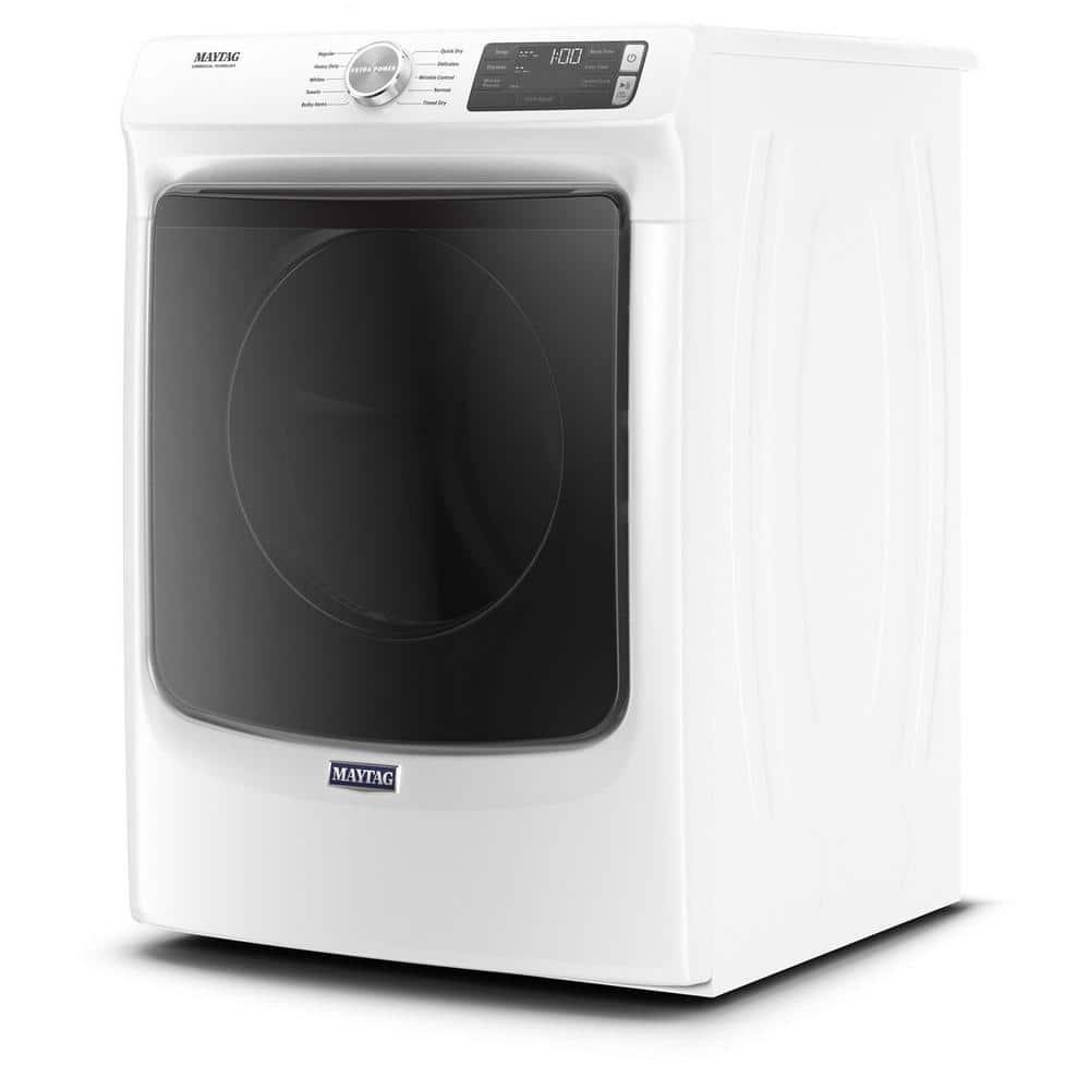Maytag MED5630HW 7.3 Cu. Ft. White Front Load Electric Dryer with Extra Power and Quick Dry Cycle