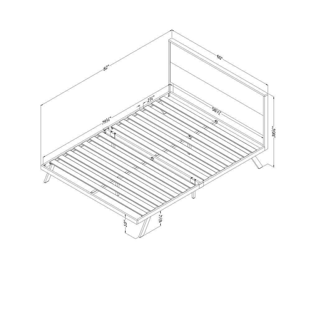South Shore Milton Queen Complete Upholstered Bed