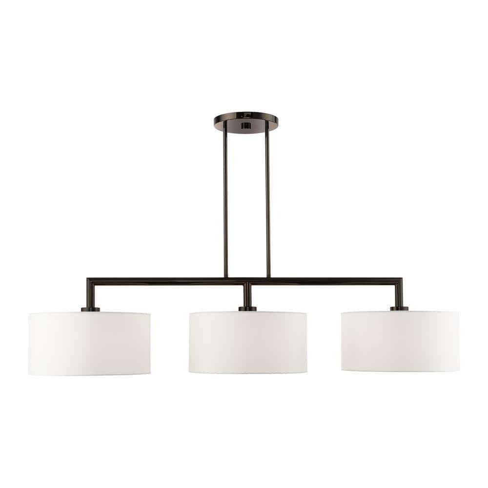 Livex Lighting Meridian 3 - Light Chandelier in  Black Chrome