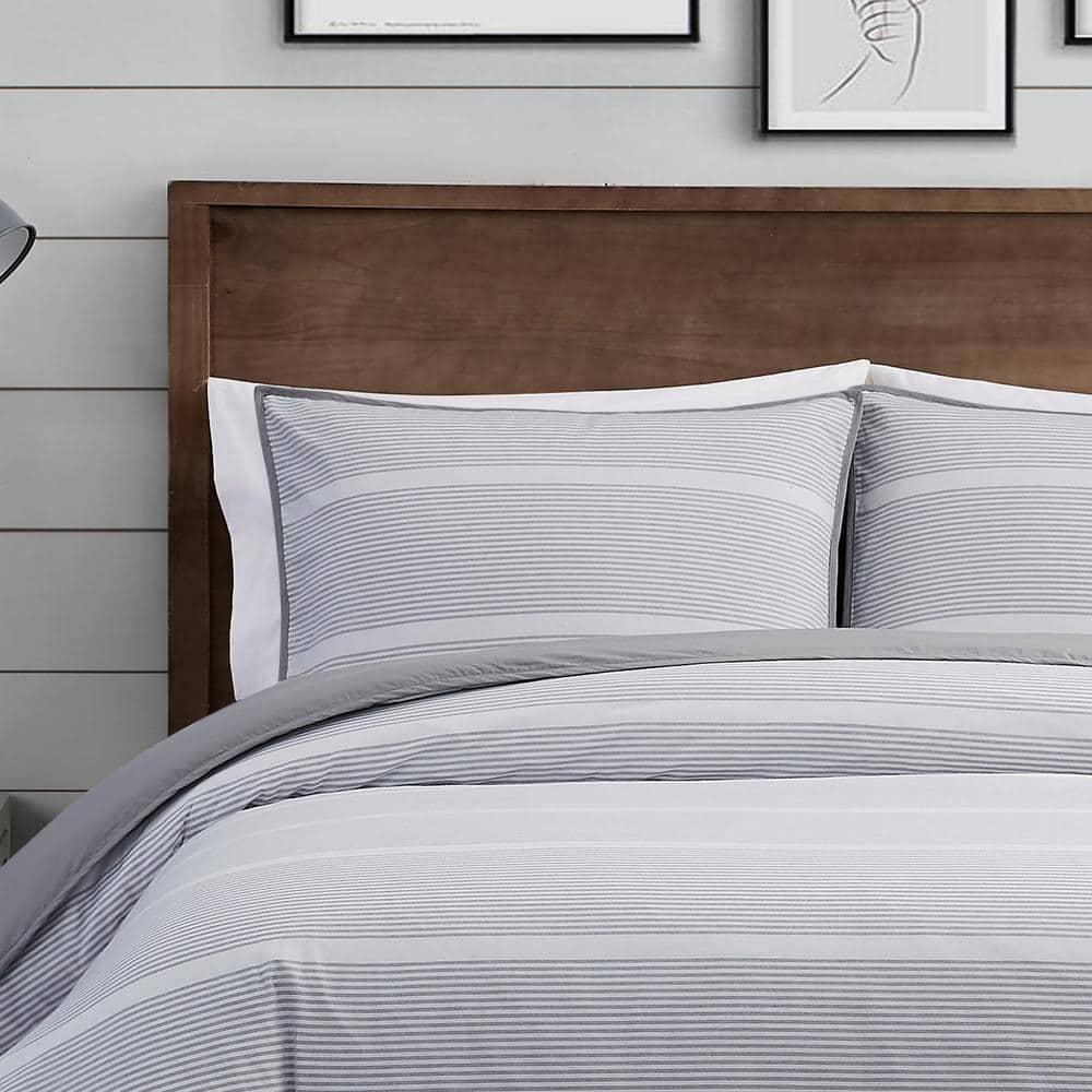 Brooklyn Loom Niari Yarn Dye Stripe Cotton Box Stitch Striped Comforter Set