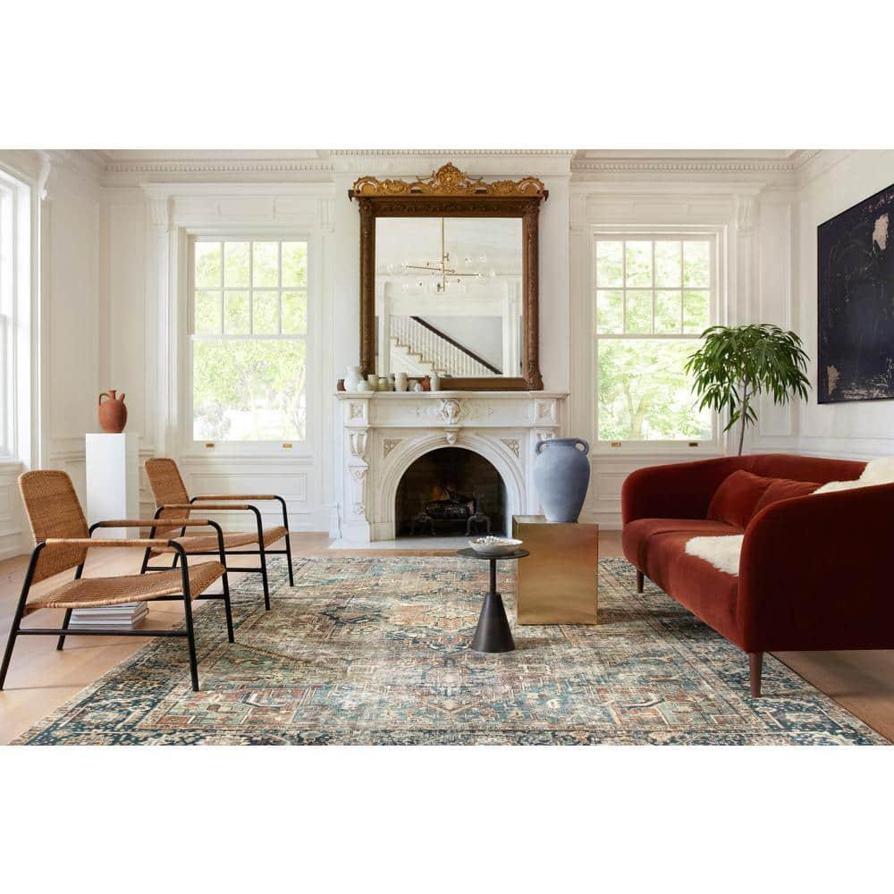 Loloi Margot Terracotta / Lagoon Area Rug feat. Cloudpile