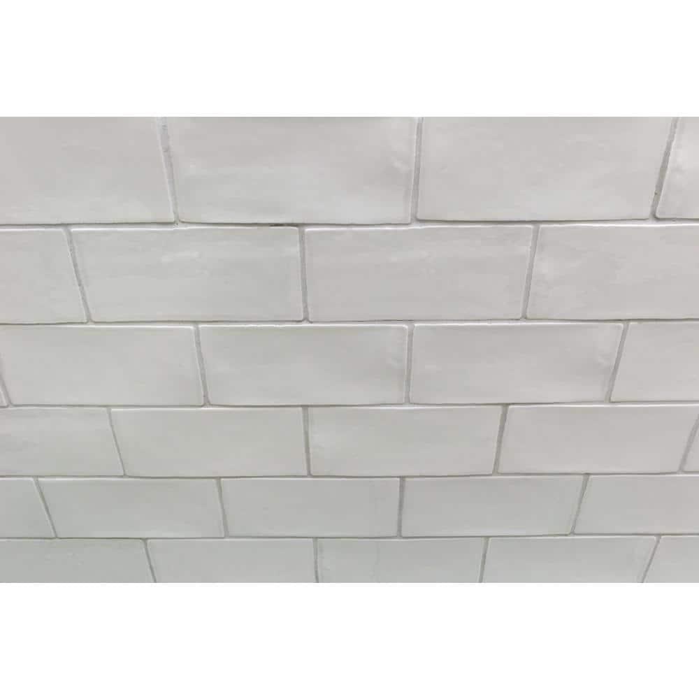 Barcelona 3x6 Blanco Polished Ceramic Subway Wall Tile (5.38 Sq. Ft. / Case)