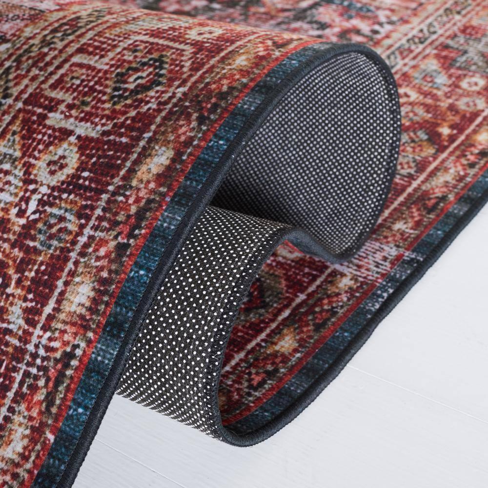 Tucson TSN114 Power Loomed Machine Washable Area Rug - Rust/Green - 6'x6' - Safavieh.