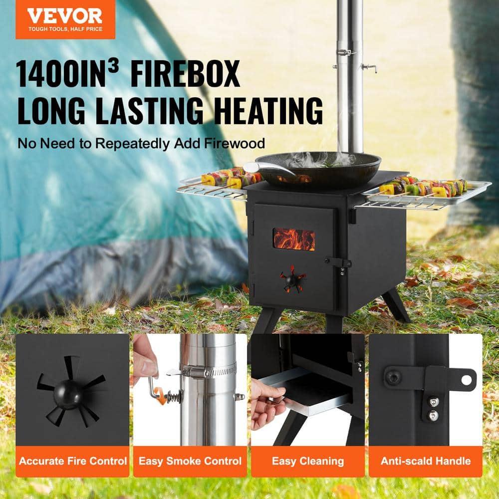 VEVOR Wood Push and turn Steel Outdoor burner