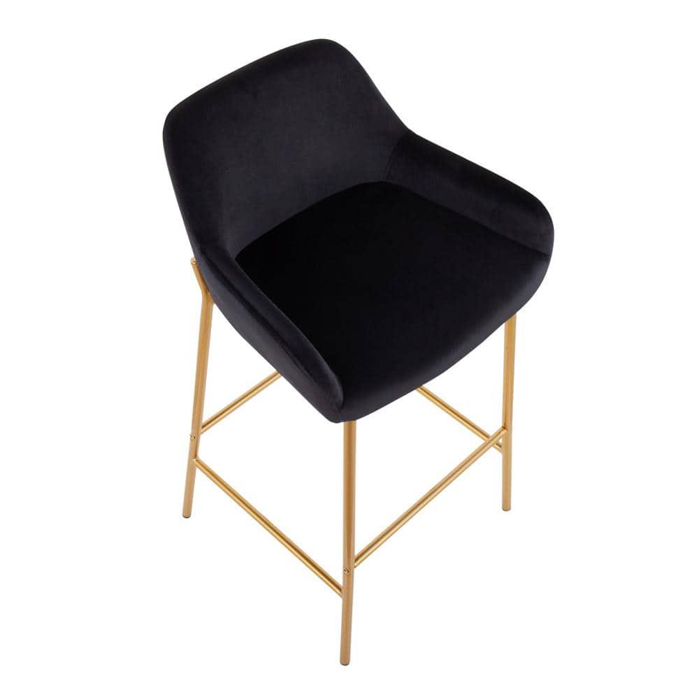 Willa Arlo™ Interiors Cassiopeia Upholstered Counter Stool with Metal Frame (Set of 2)