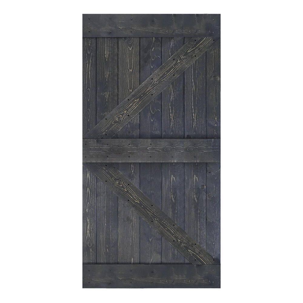 IsLife K Style Solid Wood Sliding Barn Door Without Hardware Kit (Door Slab Only) - Assembly Needed