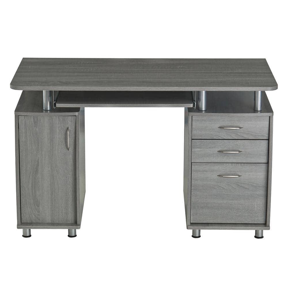 Complete Workstation Computer Desk with Storage, Keyboard Tray - Techni Mobili
