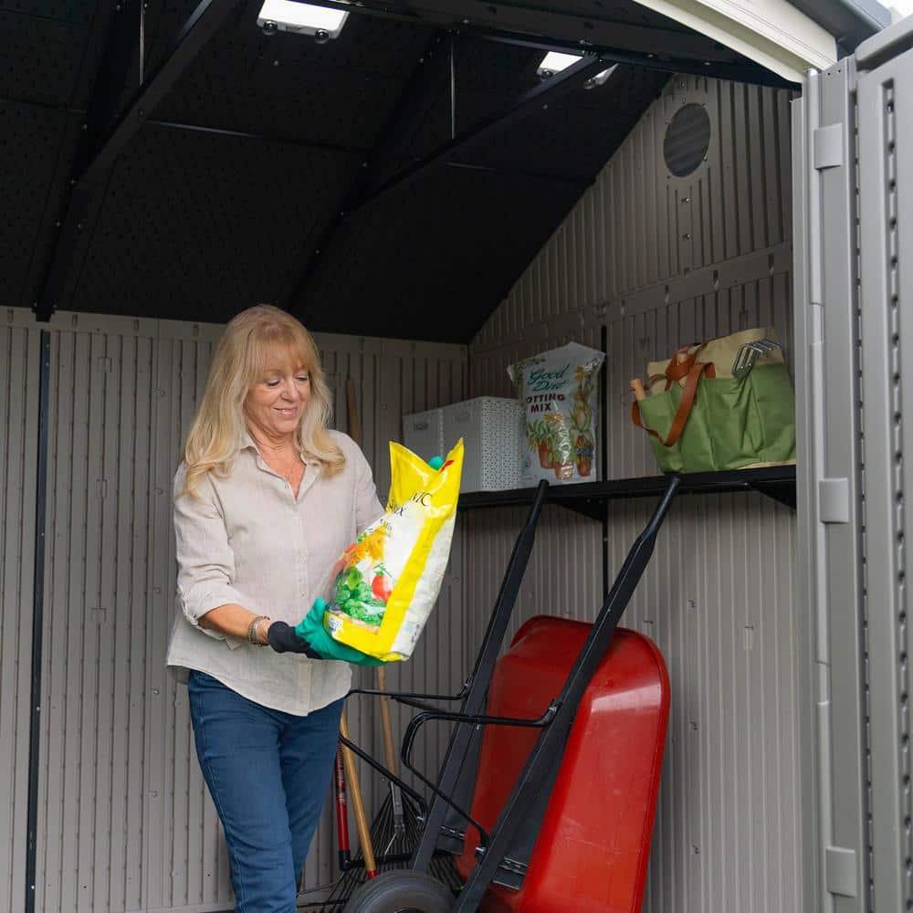 Lifetime 10 Ft. x 8 Ft. High-Density Polyethylene Outdoor Storage Shed with Steel-Reinforced Construction & Reviews | Wayfair