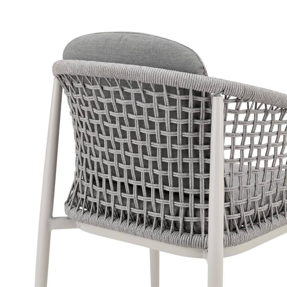 Rhodes Outdoor Patio Dining Chair in Aluminum Set of 2