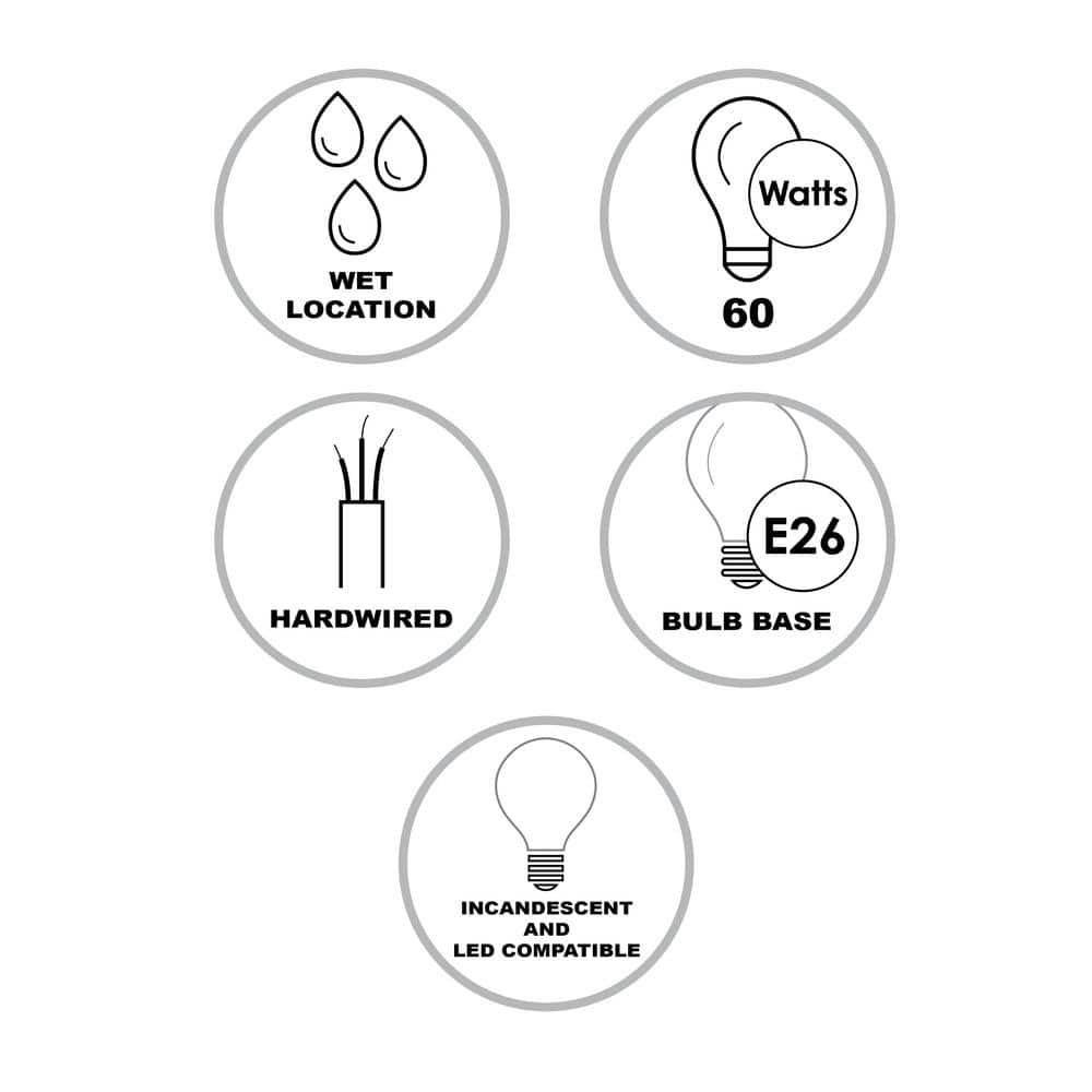 Samantha 2-Light Rust Outdoor Flush Mount Ceiling Light Fixture with Frosted Glass