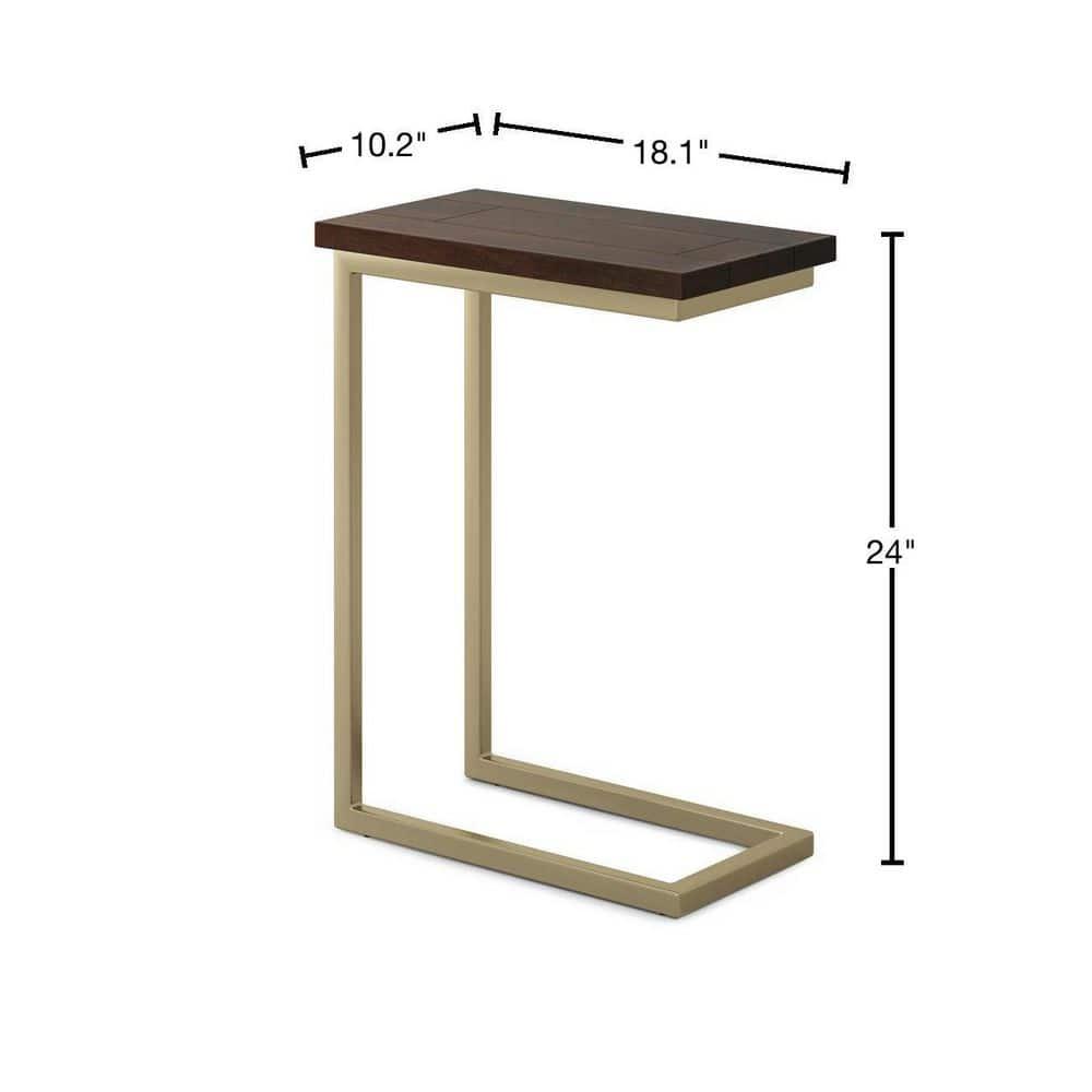 Simpli Home Skyler Solid Mango Wood C Side Table
