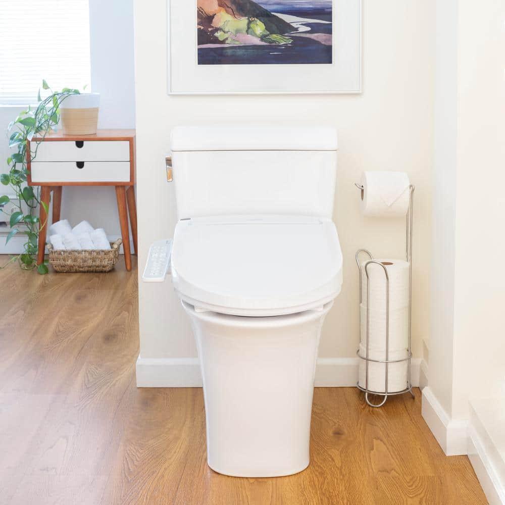 Brondell DR801-RW Swash Select DR801 Sidearm Bidet Seat with Warm Air Dryer and Deodorizer, Round White