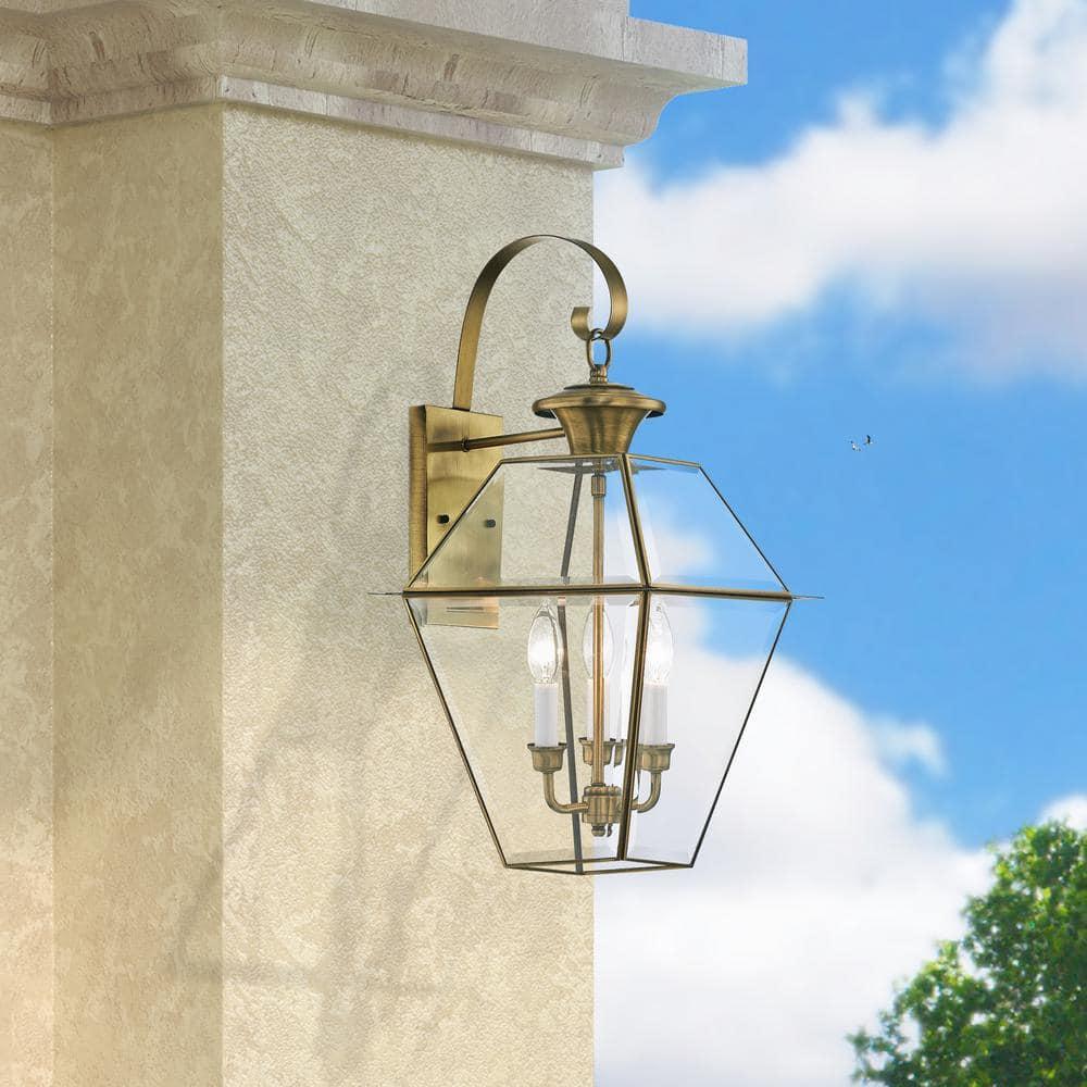 Livex Lighting Westover 3 - Light Wall Light in  Antique Brass