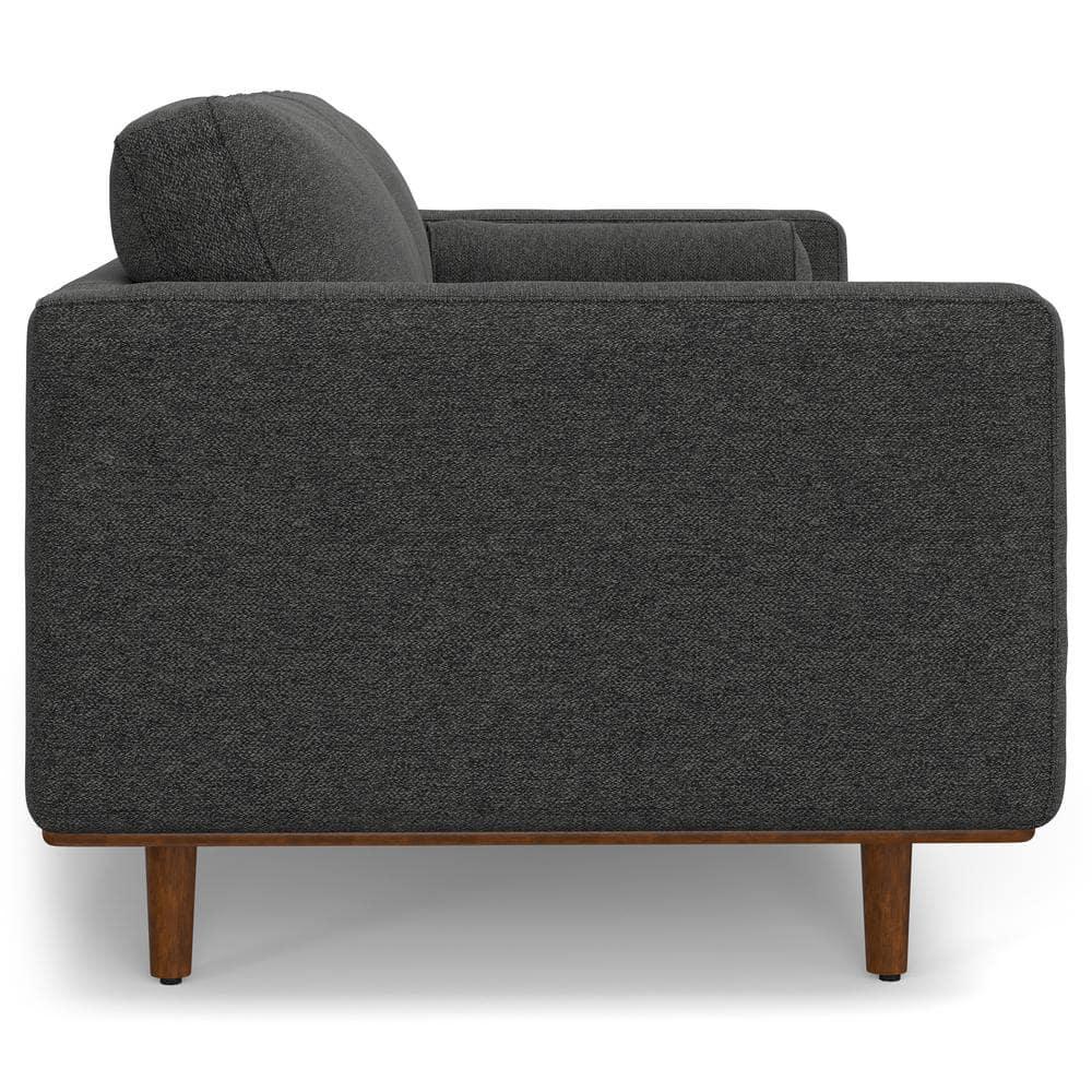 Simpli Home Morrison  Sofa and Ottoman Set in Woven-Blend Fabric
