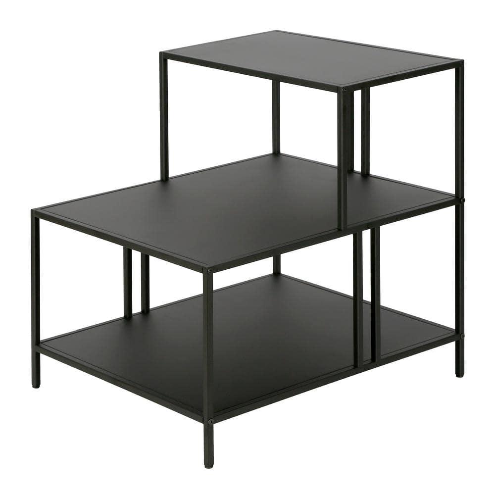 Evelyn&Zoe Cortland 20" Wide Rectangular Side Table, Blackened Bronze