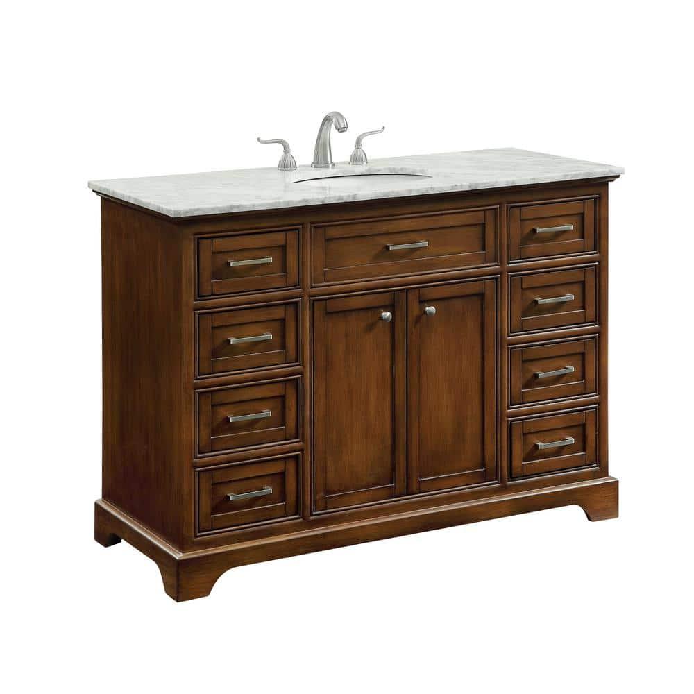 Birch Lane™ Hermes 48'' Single Bathroom Vanity with Marble Top