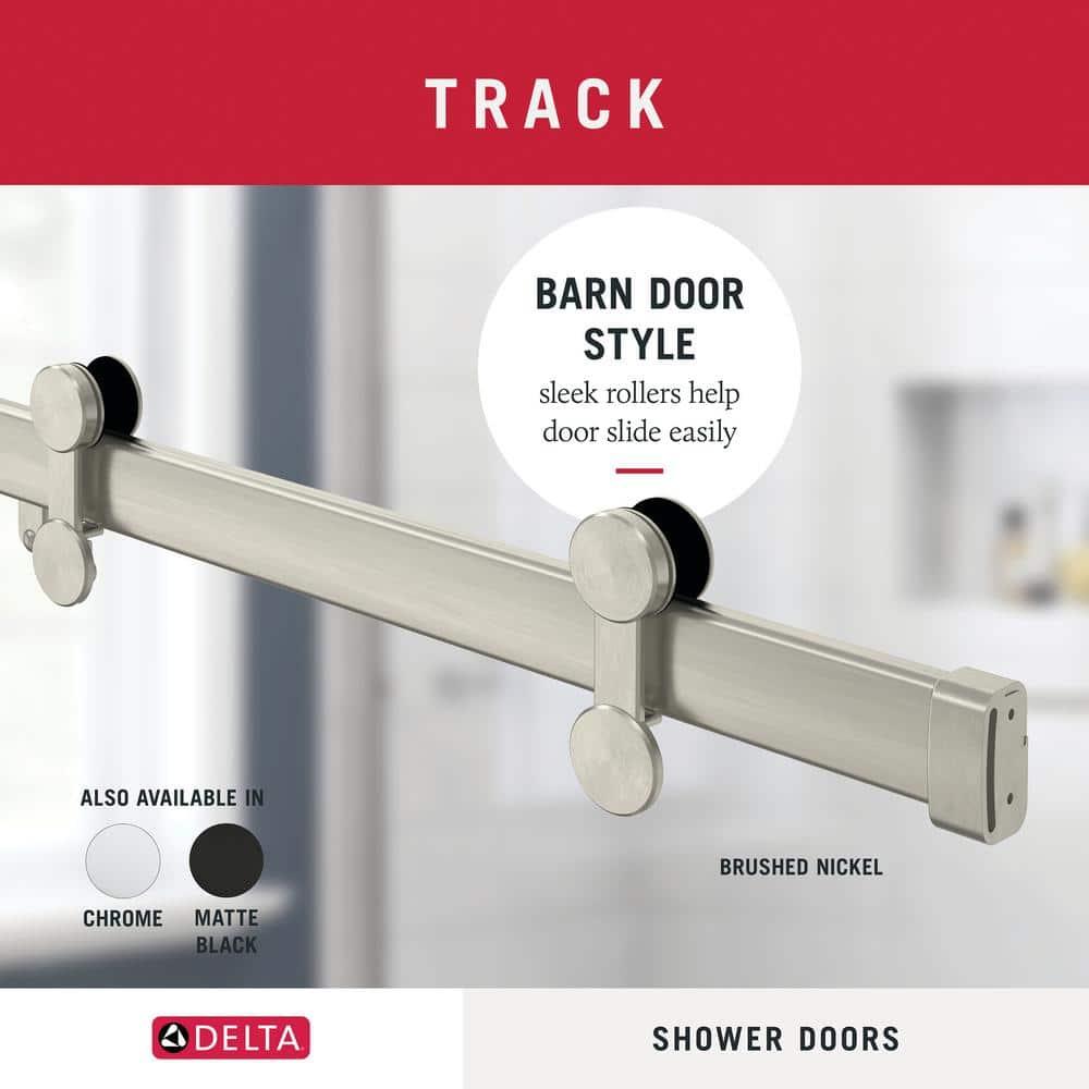 Delta Paxos 60 in. x 62-1/4 in. Frameless Sliding Bathtub Door in Chrome with 5/16 in. (8mm) Tempered Clear Glass, SD5758473