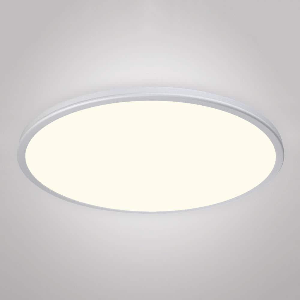 Geos 22 in. 1-Light 2700K Titanium LED Flush Mount
