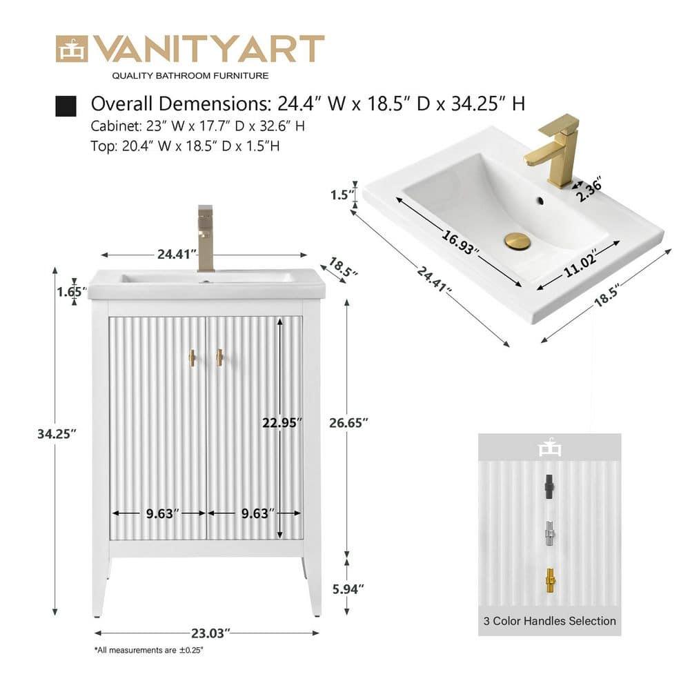 24" Single Bathroom Vanity Set