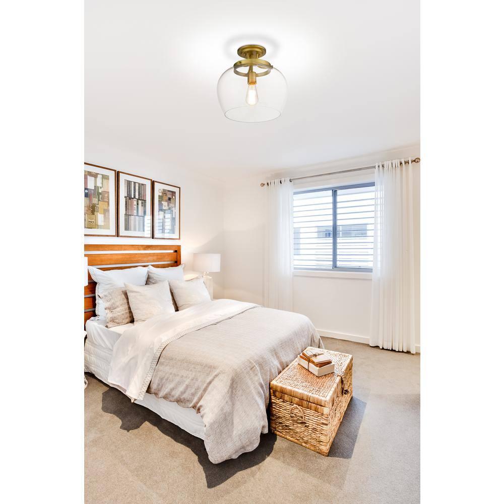 Z-Lite Joliet 1 - Light Semi-Flush Mount in  Olde Brass