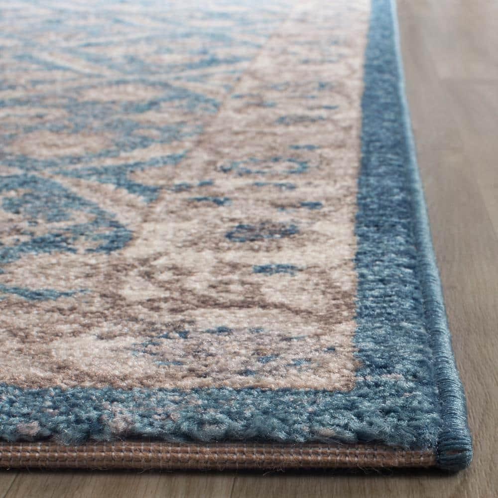 Sofia SOF378 Power Loomed Area Rug - Blue/Beige - 3'x5' - Safavieh.