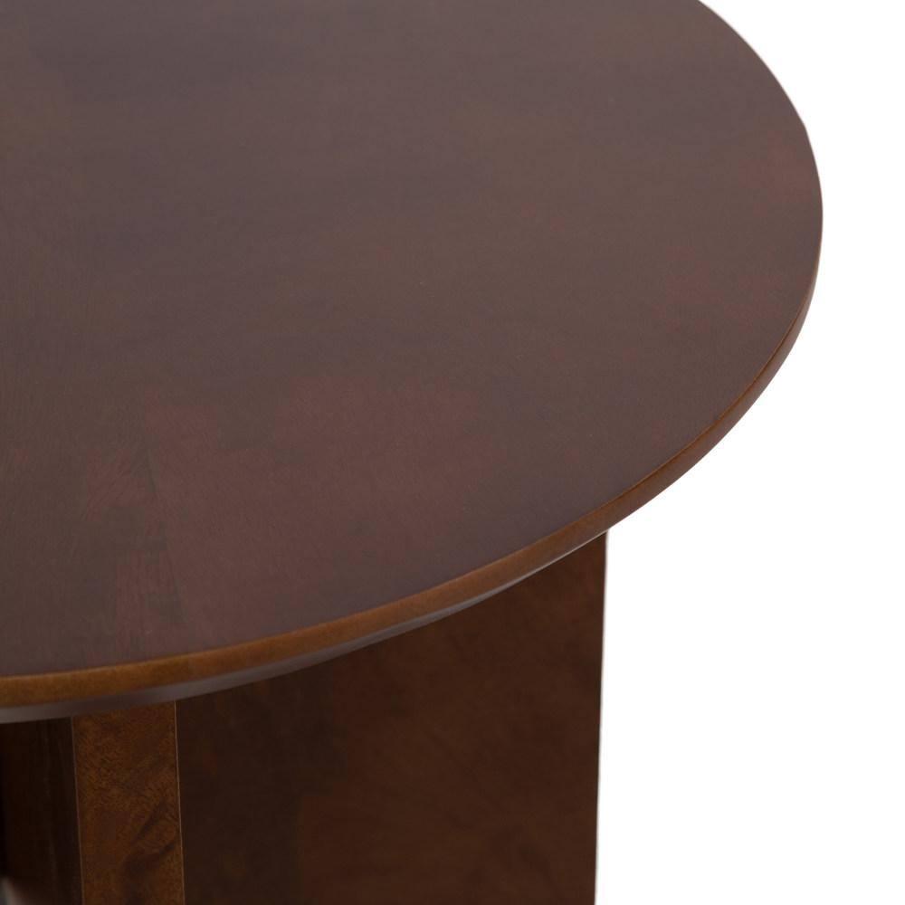 Kate and Laurel Faiza Wood Side Table, 18x18x20, Walnut Brown