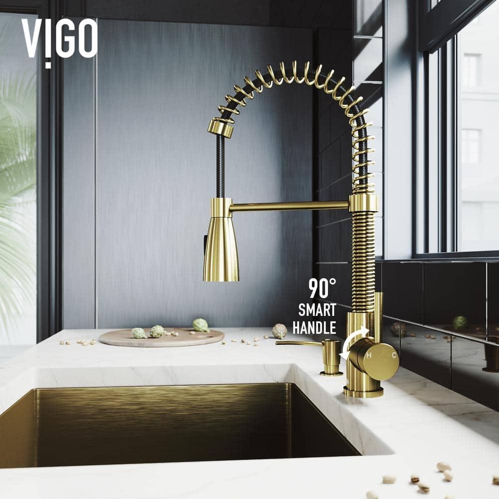 Brant Pull Down Single Handle Kitchen Faucet with Optional Soap Dispenser