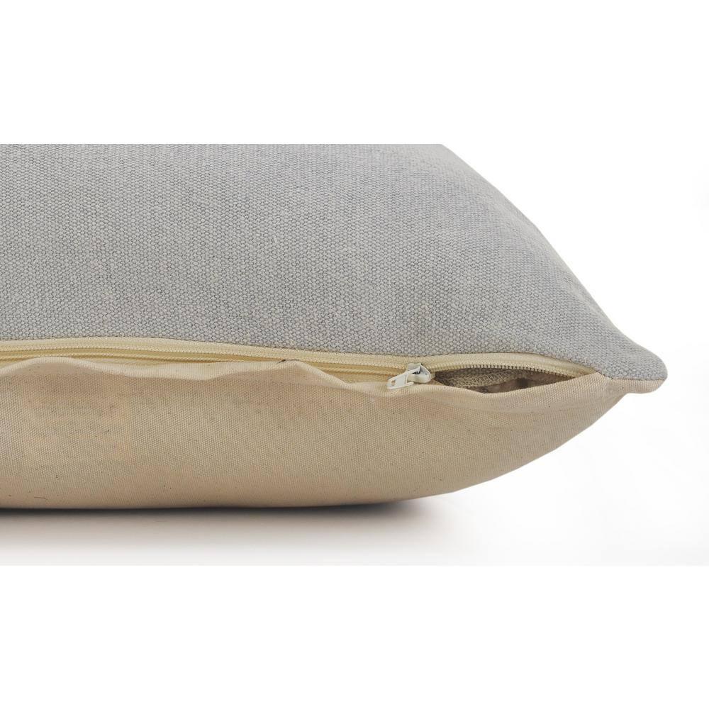 Ox Bay Tatum 20" x 20" Light Gray Solid Cotton Adult Decorative Throw Pillow
