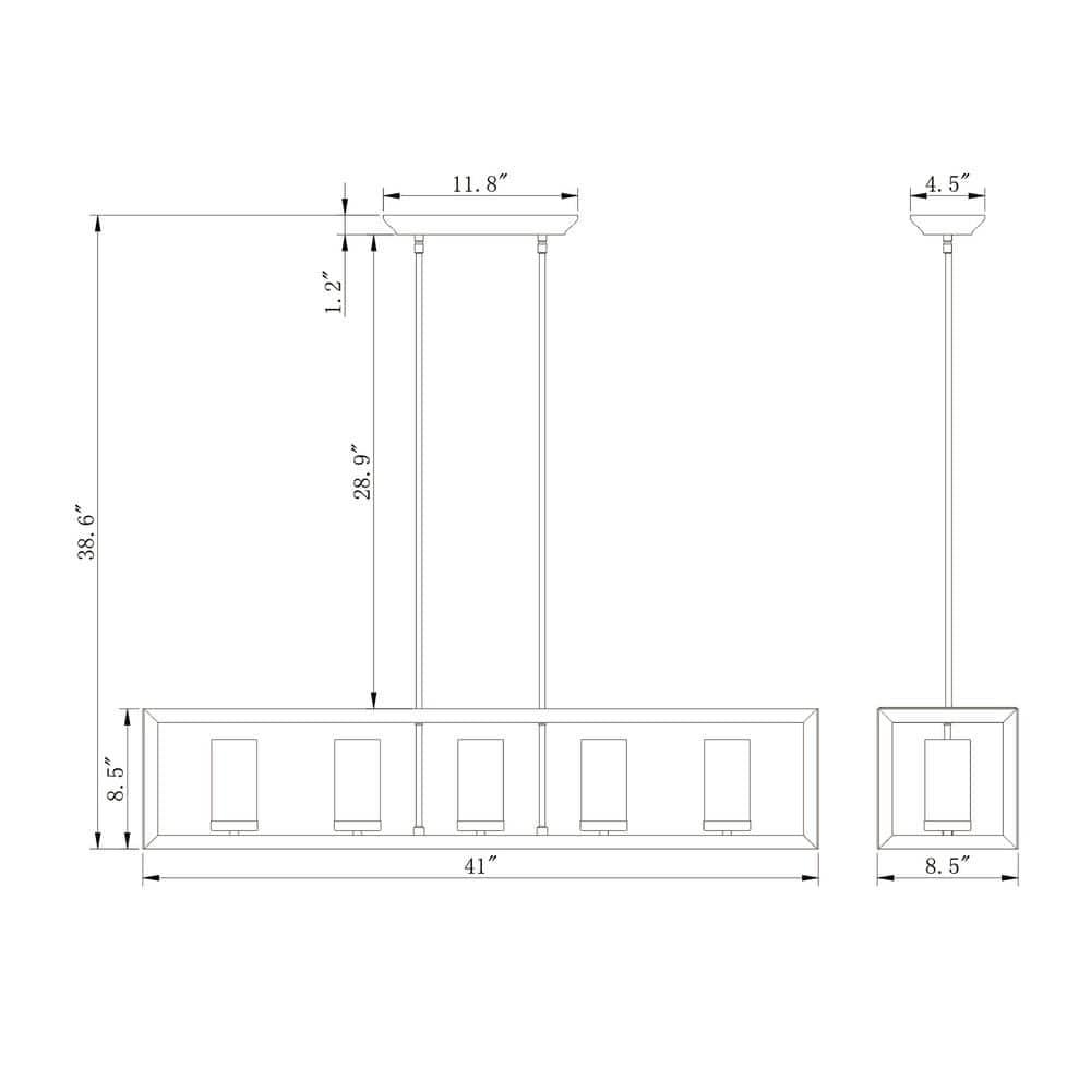 Warehouse of Tiffany Ciel 41-inch Chrome Finish 5-Light Chandelier