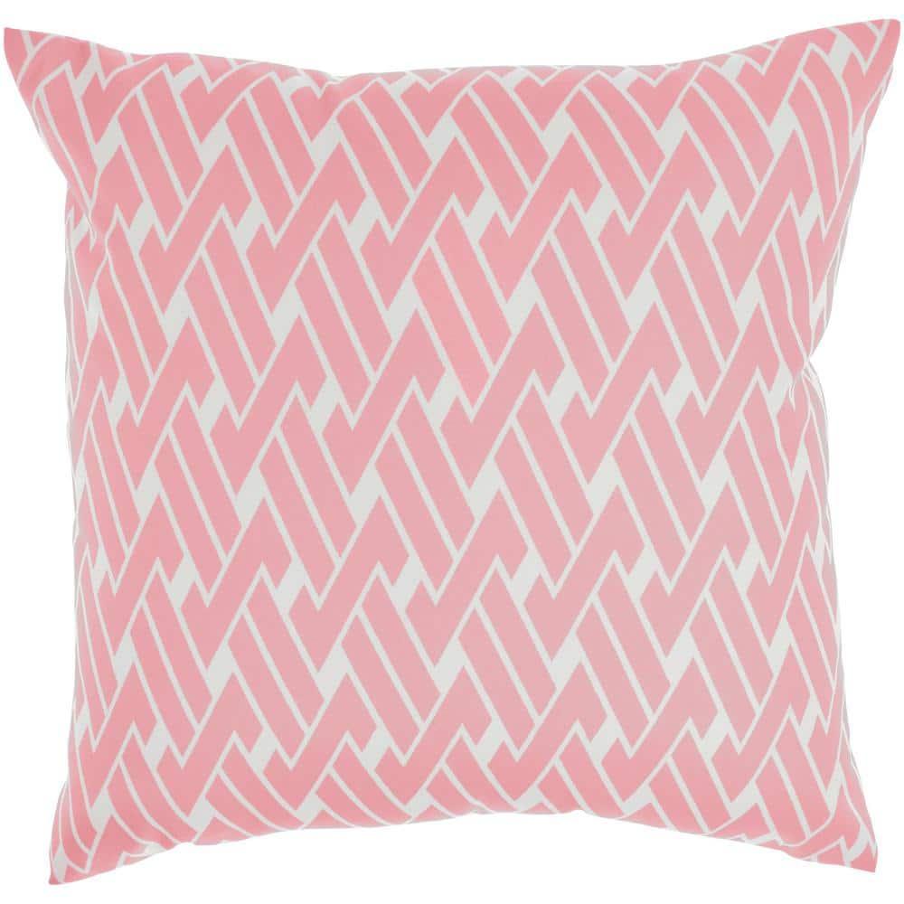 Waverly Leaf Storm 20" x 20" Coral Indoor/Outdoor Throw Pillow