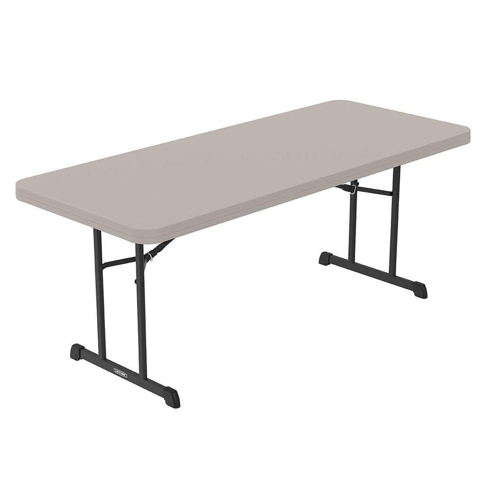 Lifetime 6 Foot Rectangle Folding Table, Indoor/Outdoor Professional, Putty (80126)