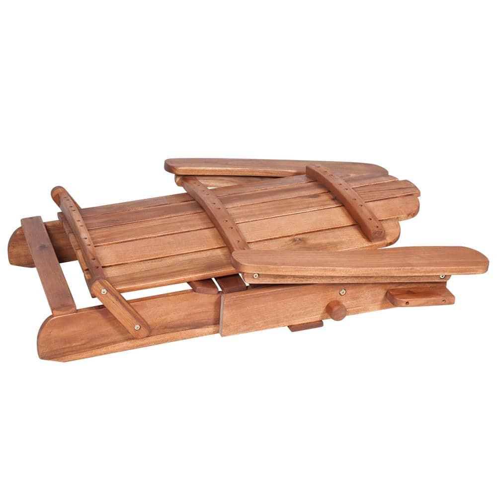 Foldable Acacia Wood Adirondack Chair for Outdoor Patio