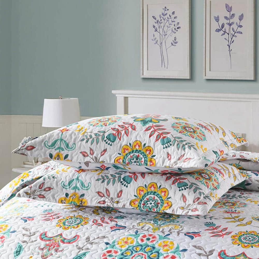 Bohemian Floral Quilt Set