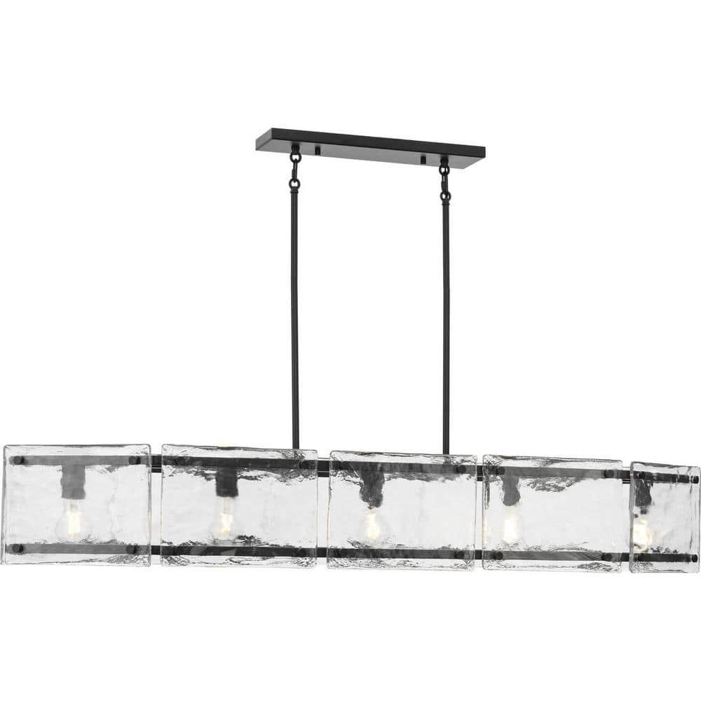 Progress Lighting Rivera 5 - Light Dimmable Linear Chandelier