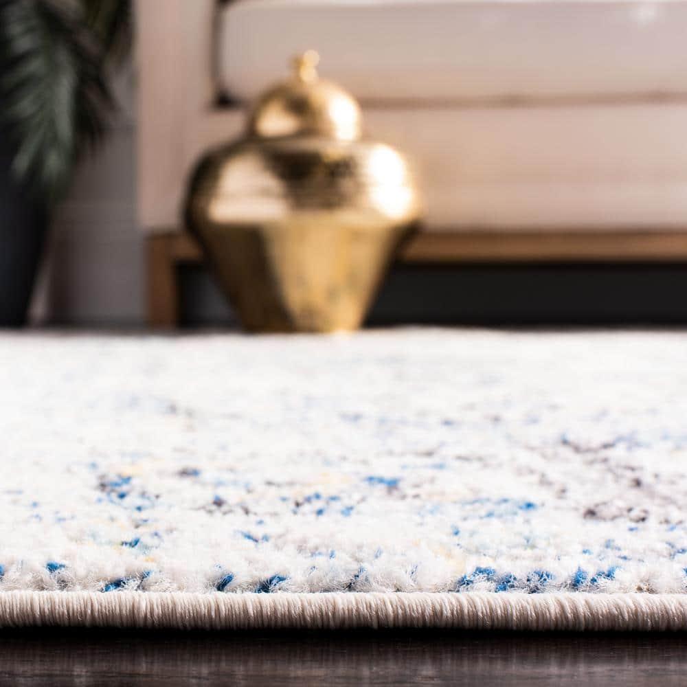 Madison MAD603 Power Loomed Indoor Area Rug - Turquoise/Ivory - 9'x12' - Safavieh