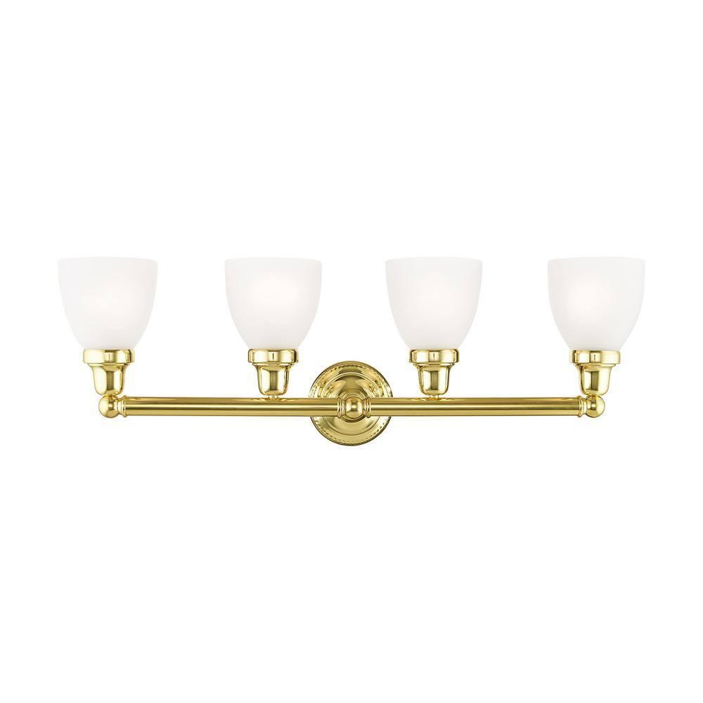 Livex Lighting Classic 4 - Light Vanity in  Polished Brass